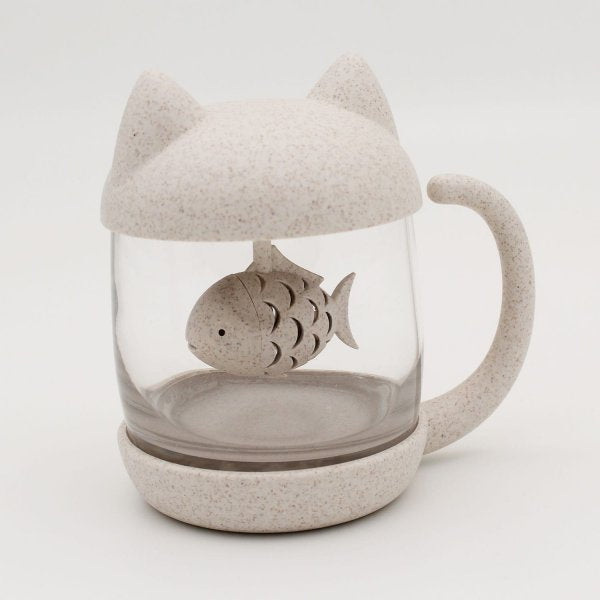 Becher Katze mit Tee-Ei