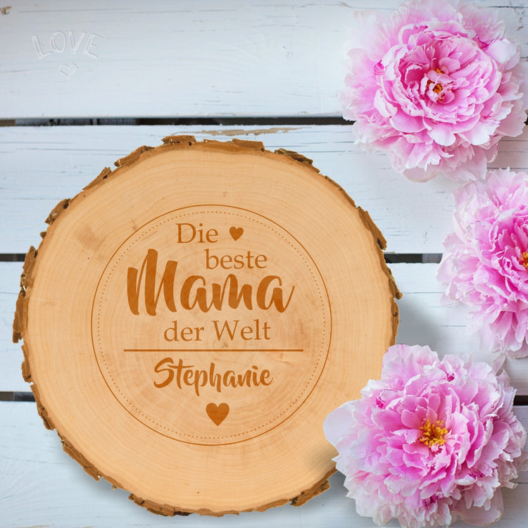 Baumscheibe für die beste Mama - personalisiert