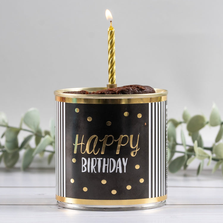 Cancake Happy Birthday gold dots black&white Edition Brownie