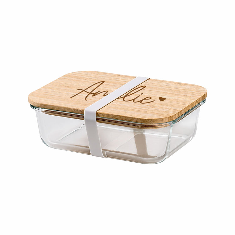 Lunchbox mit Namen - Design Heart graviert