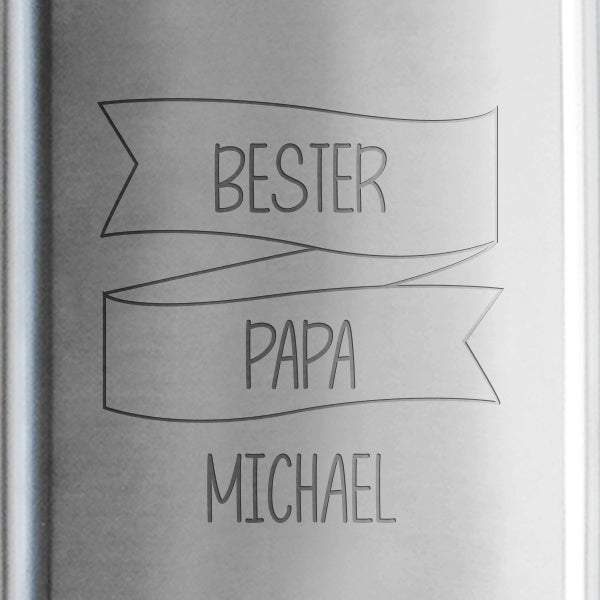 Flachmann Bester Papa mit Name