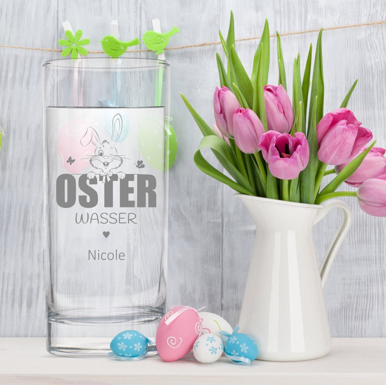 Wasserglas Osterwasser Hasen-Design