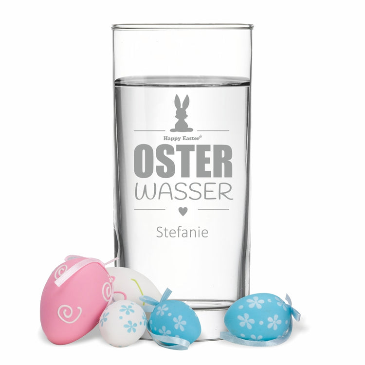 Wasserglas Osterwasser Hasen-Design