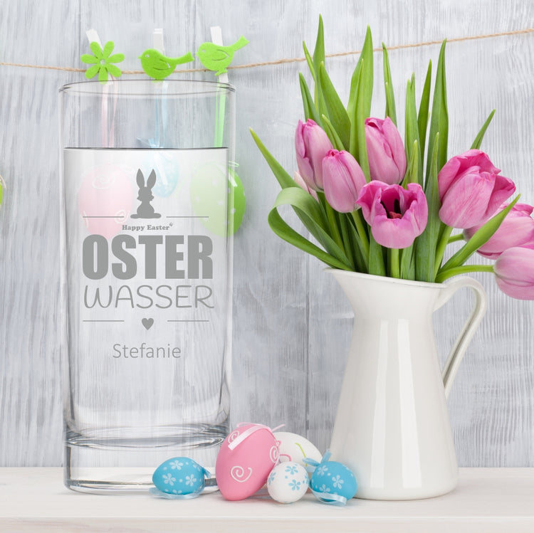 Wasserglas Osterwasser Hasen-Design