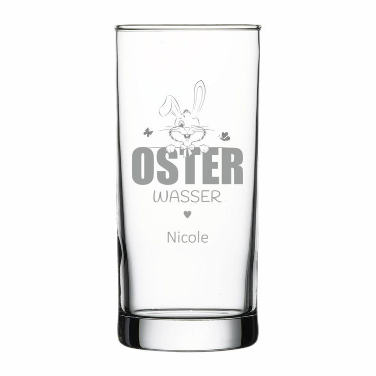 Wasserglas Osterwasser Hasen-Design