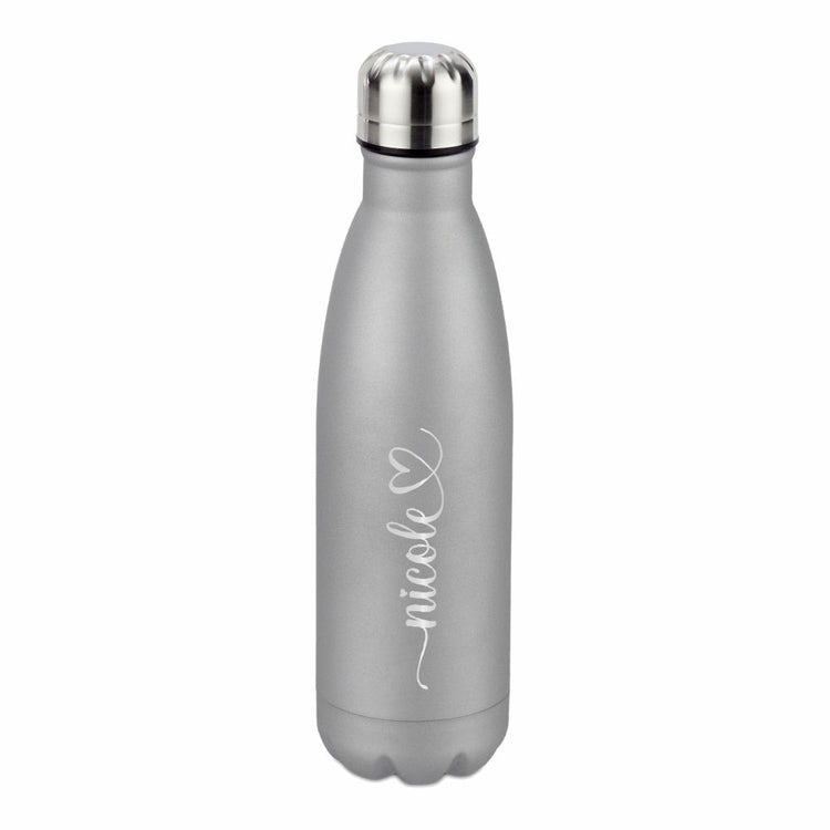 Trinkflasche Edelstahl mit Namen - Design Happy