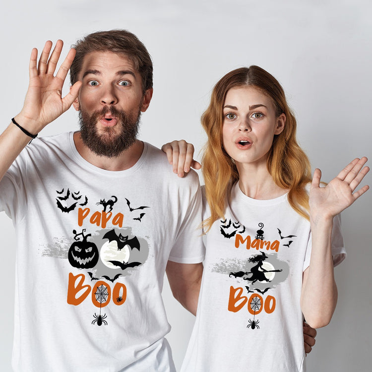 T-Shirt Set - Halloween Mama & Papa Boo