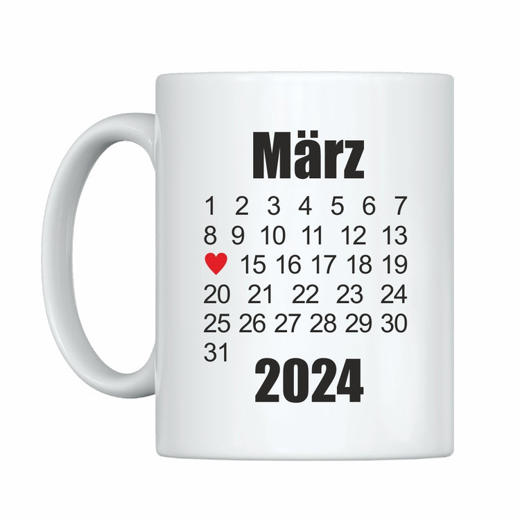 Tasse Herzensdatum – personalisierbar