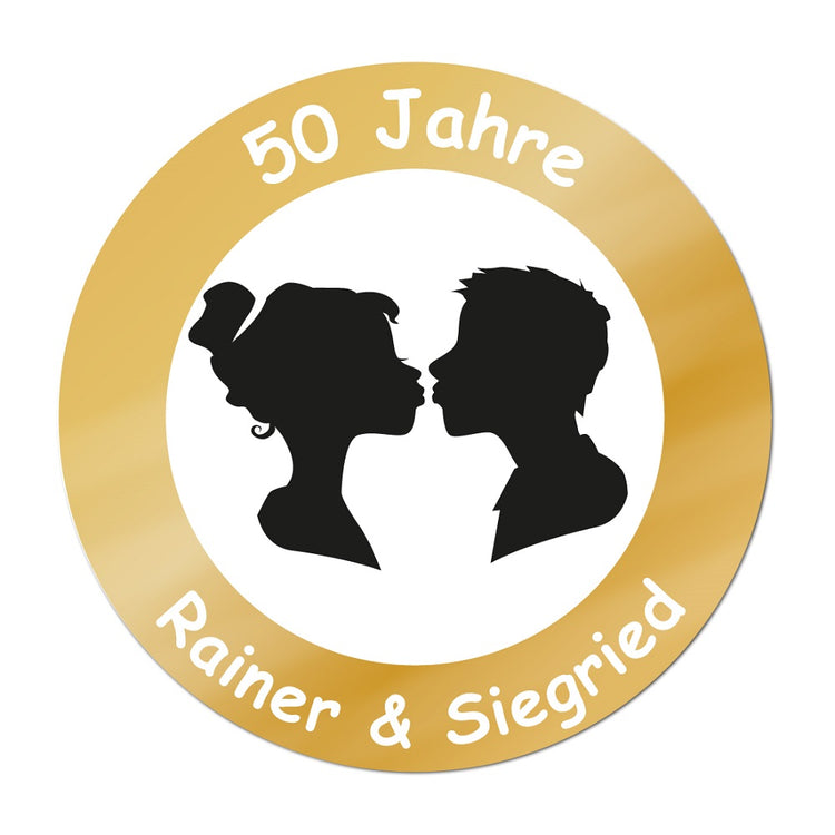 Schild zur goldenen Hochzeit - personalisiert