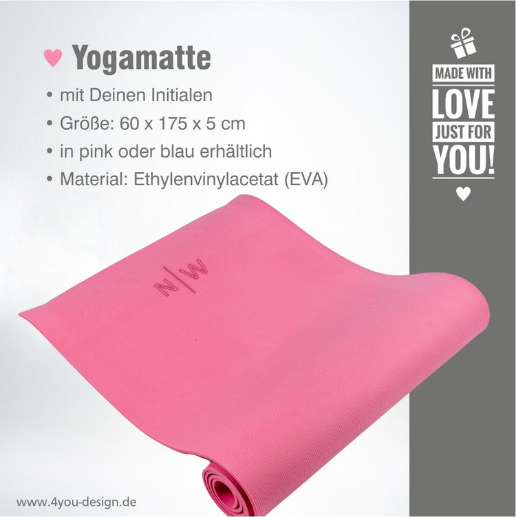 Yogamatte – personalisiert mit Initialen