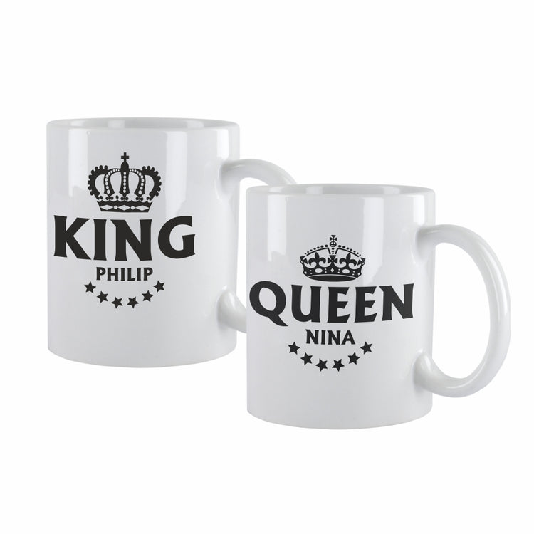 Tassen-Set King & Queen - personalisiert