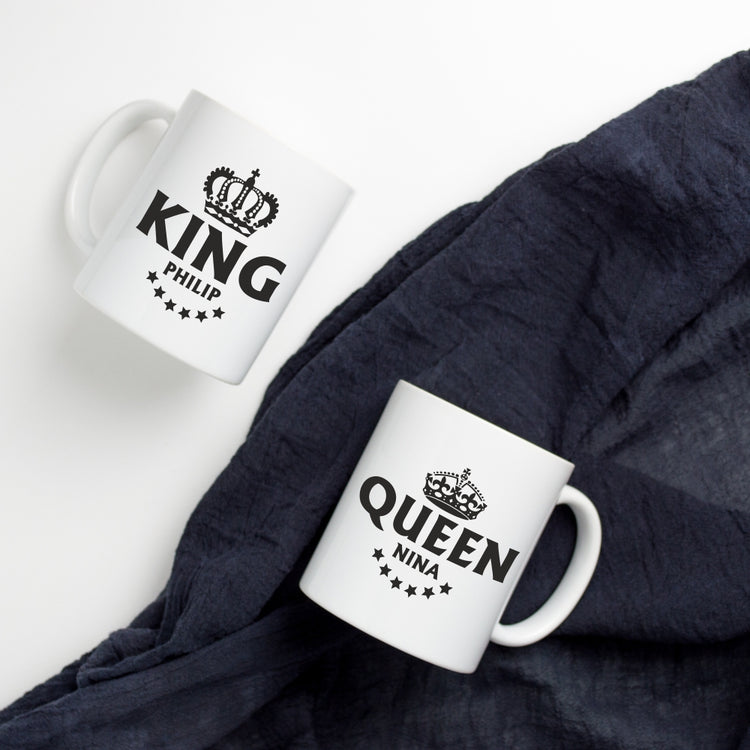 Tassen-Set King & Queen - personalisiert