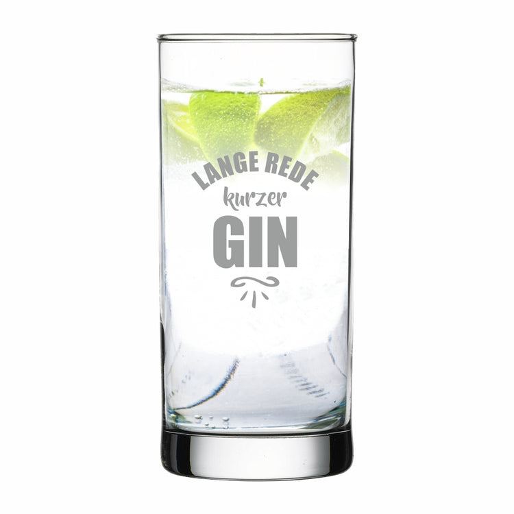 GIN-Glas Lange Rede, kurzer GIN