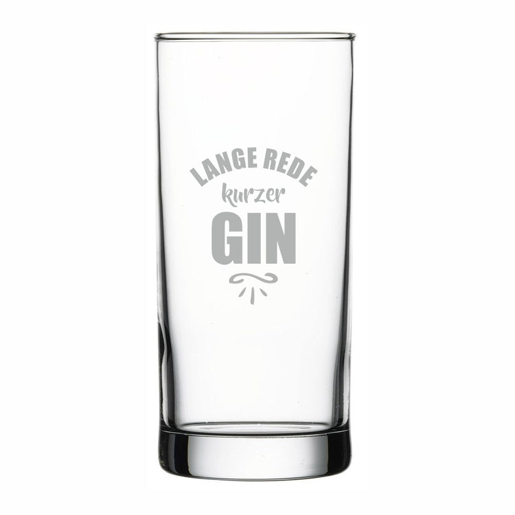 GIN-Glas Lange Rede, kurzer GIN