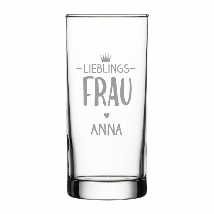 Saftglas Lieblings-Frau - personalisierbar