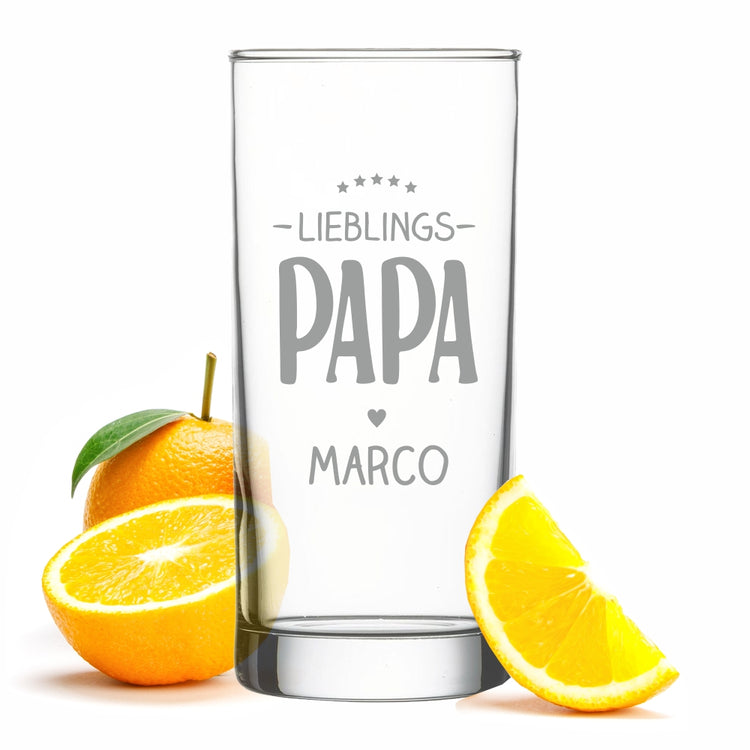 Saftglas Lieblings-Papa - personalisierbar