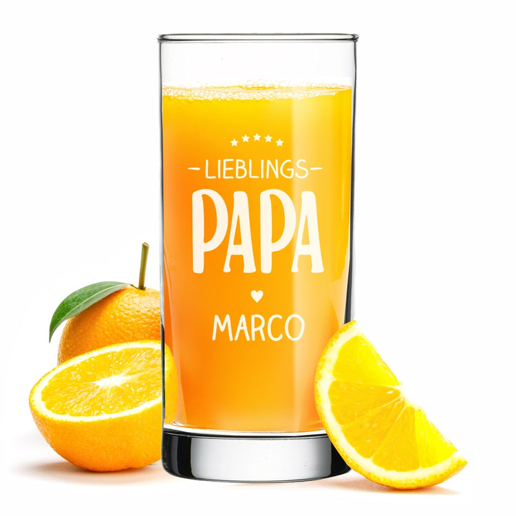 Saftglas Lieblings-Papa - personalisierbar