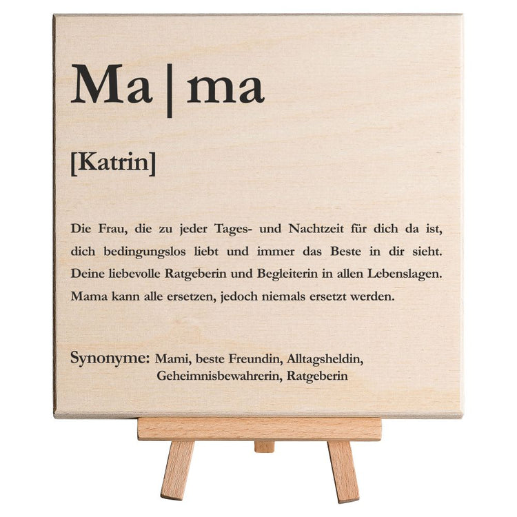 Personalisiertes Holzbild Mama