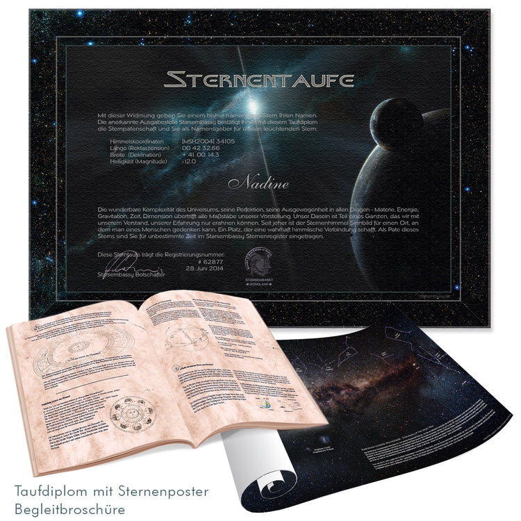 Sterntaufe Geschenk Starlight -  Ein Stern, der Deinen Namen trägt