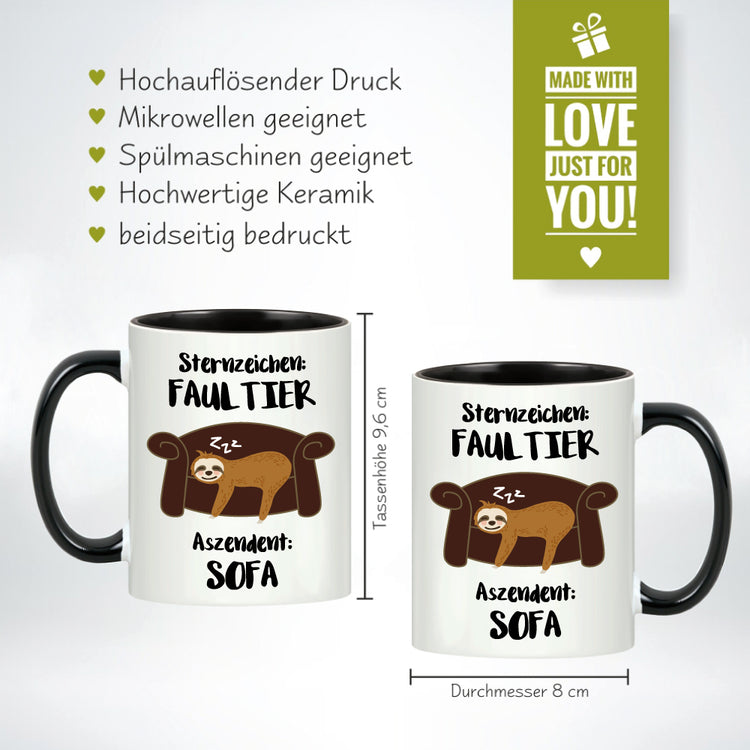 Tasse Sternzeichen Faultier