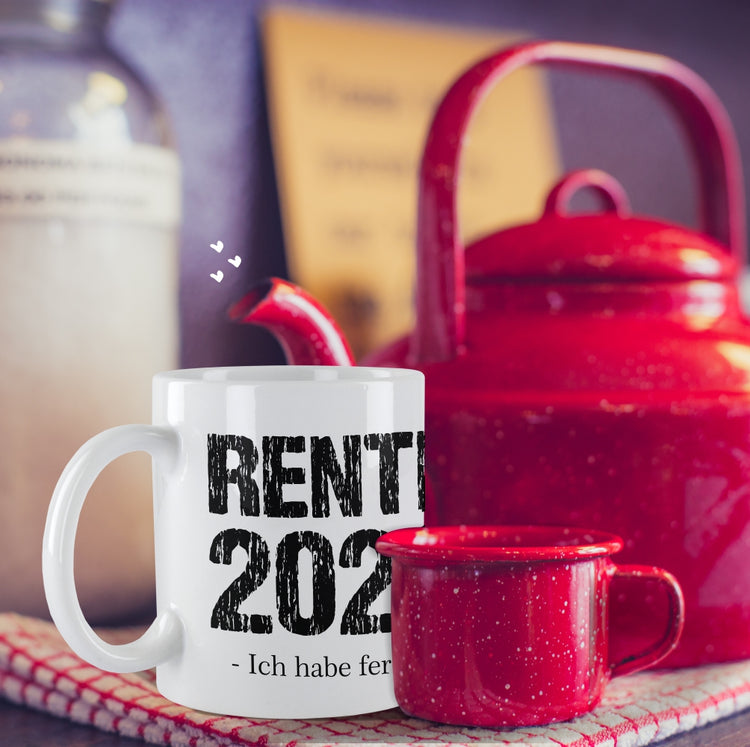 Weiße Tasse Rente 2024 - Ich habe fertig!