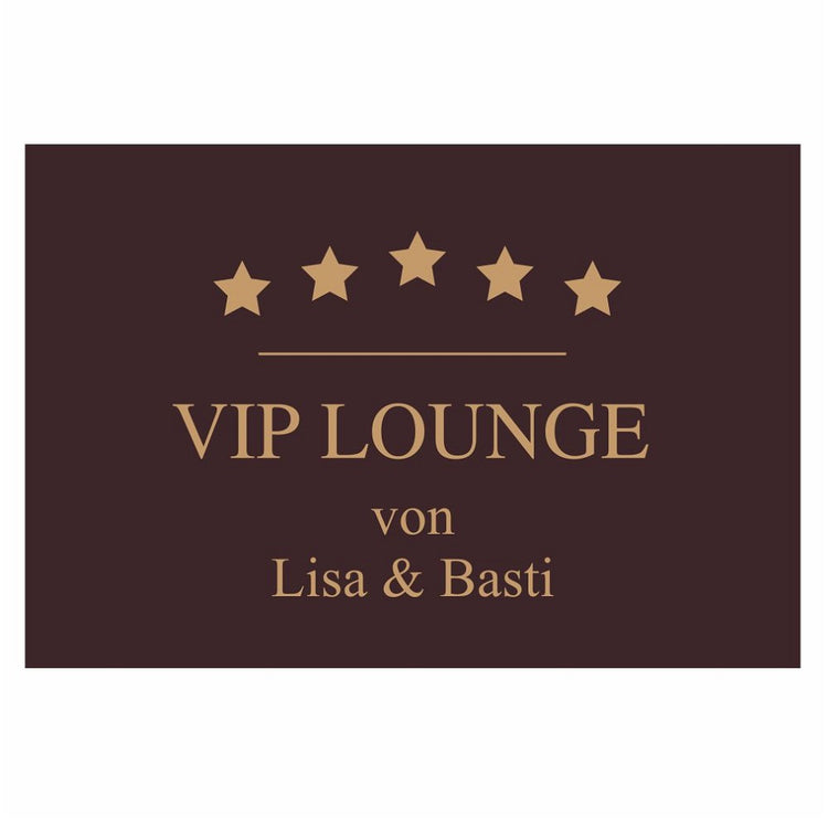 Fußmatte VIP LOUNGE mit Namen