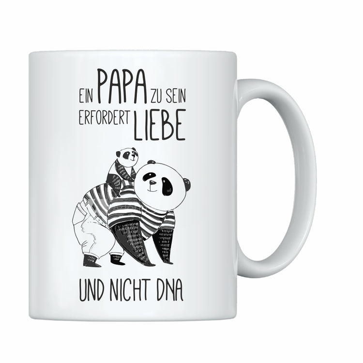 Weiße Tasse Ein Papa zu sein erfordert Liebe und nicht DNA