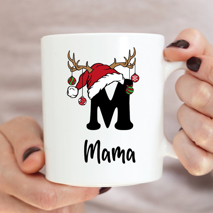 Weihnachtstasse - Monogram personalisiert