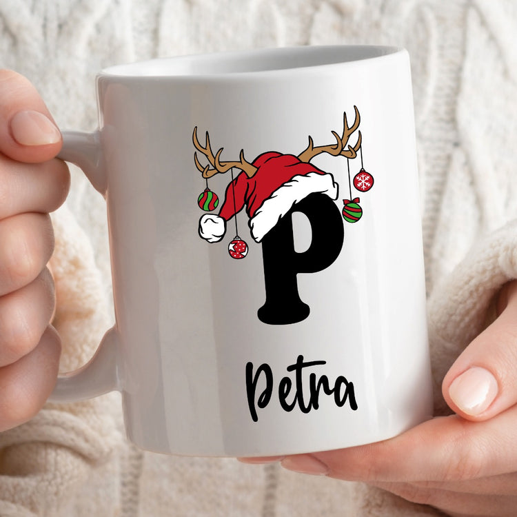 Weihnachtstasse - Monogram personalisiert