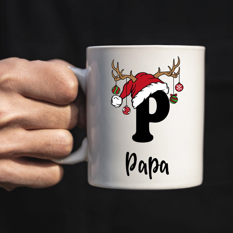 Weihnachtstasse - Monogram personalisiert